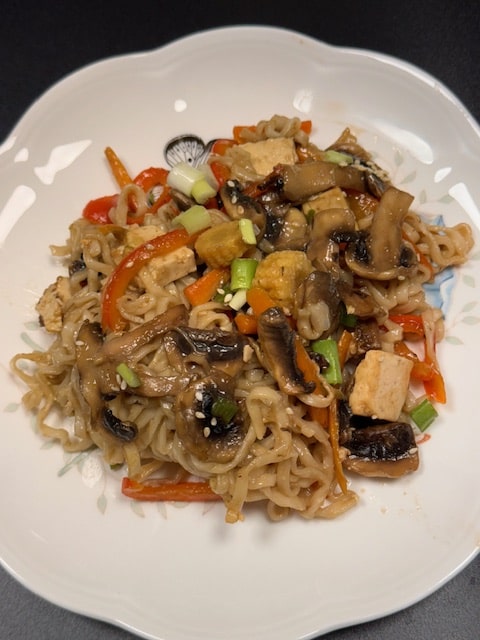 plated stir fry