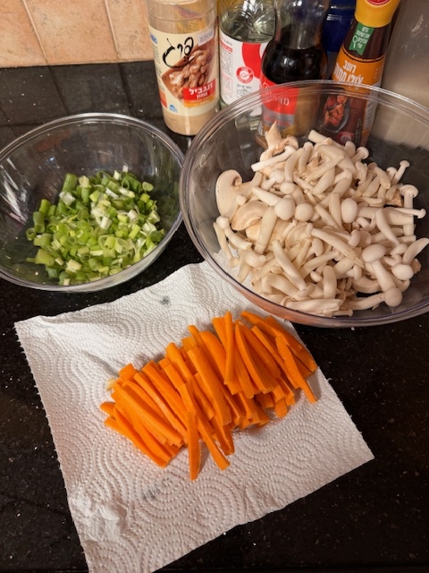 prepared veg for soup