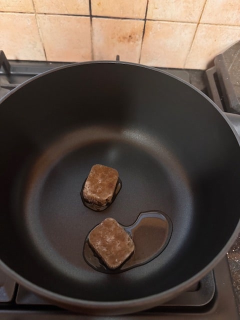 the caramelized onion cubes