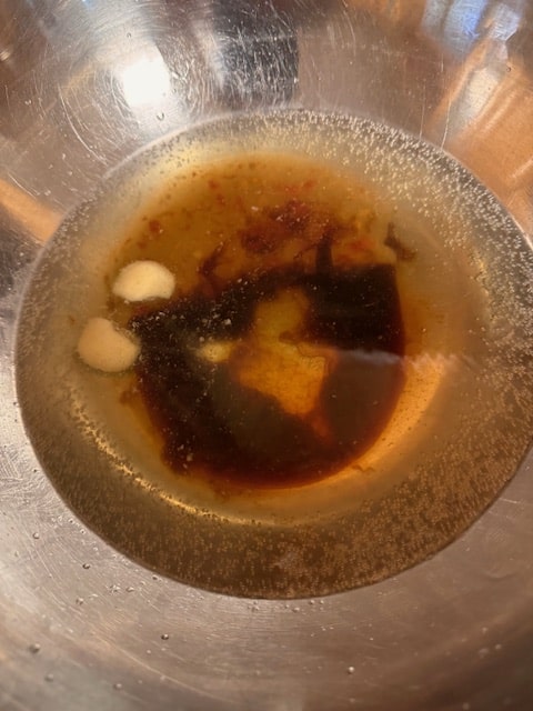 garlic, sweet chili, silan and sprite