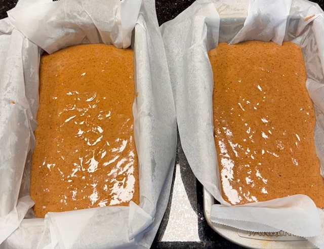 batter in prepared pans