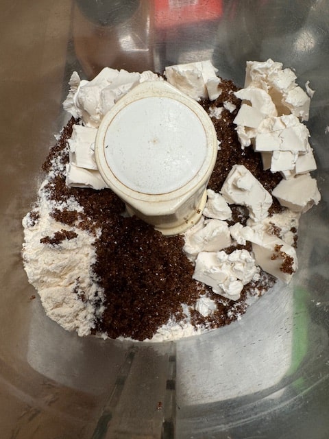 place the topping ingredients in the food processor