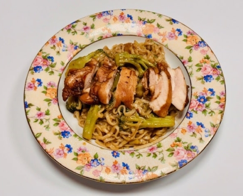 Honey Garlic Chicken with Broccoli and Noodles