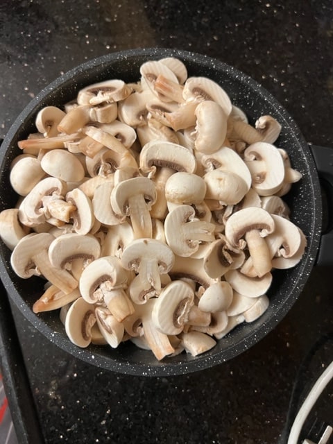 place mushrooms on top
