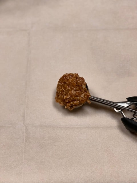 scoop tablespoon of mixture