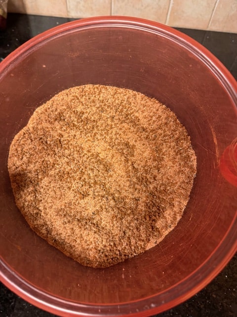 dry rub mixed together