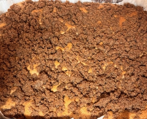 Passover Cinnamon Crumb Cake (with Matza Meal)