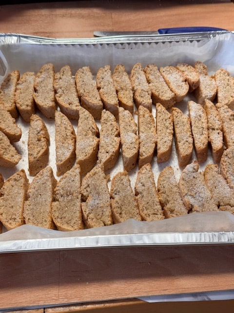 turn slices on their sides