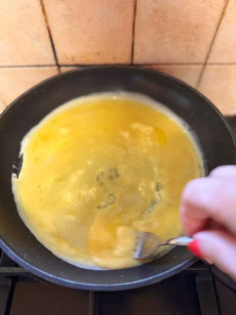 scrambling the eggs