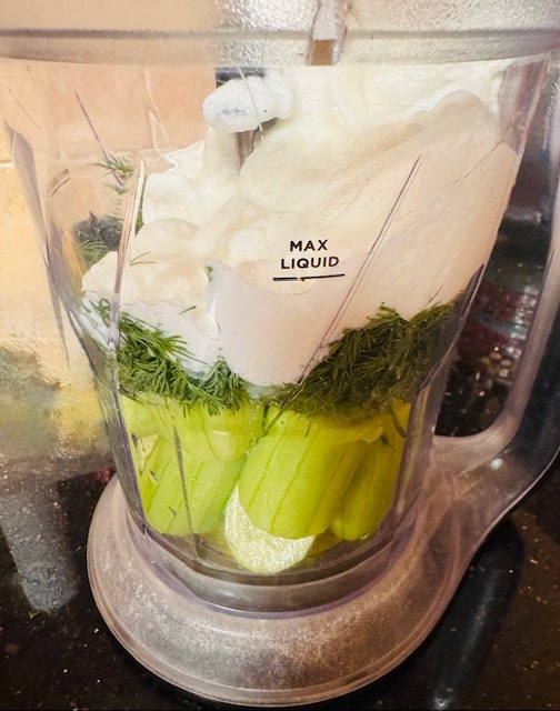 everything in the blender but...