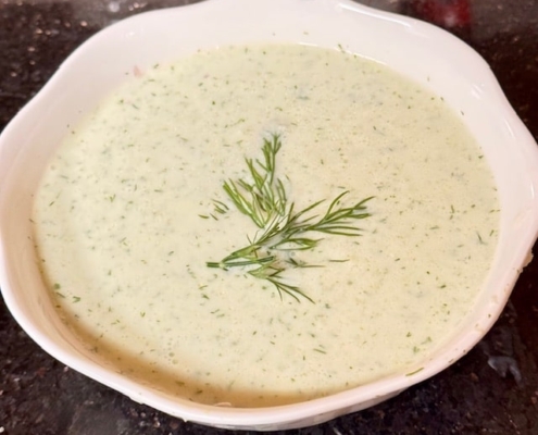 chilly dilly yogurt soup