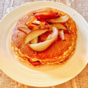 pancakes with buttered pears