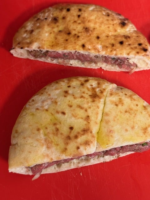 brushed with olive oil