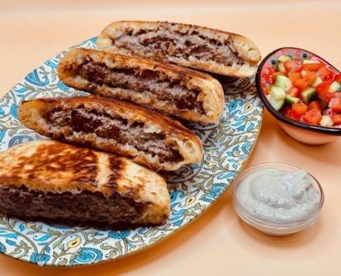 Arayes - Crispy Meat Stuffed Pitas