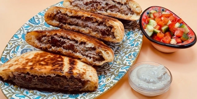 Arayes - Crispy Meat Stuffed Pitas