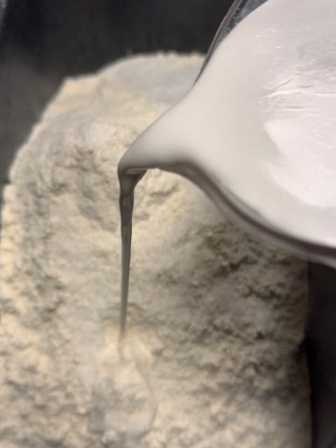 add the other half of the milk