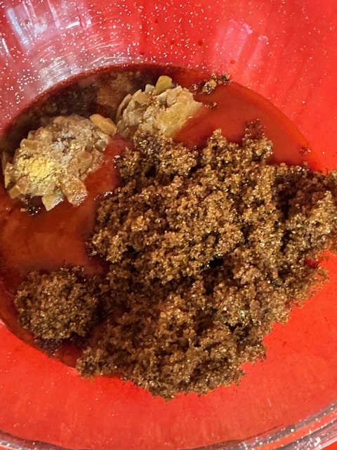 place sauce ingredients in bowl