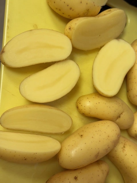 patted dry and cut in half lengthwise