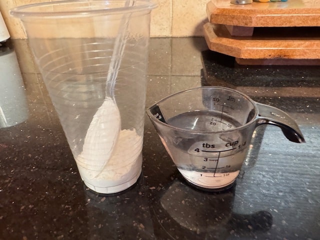 cornstarch and water