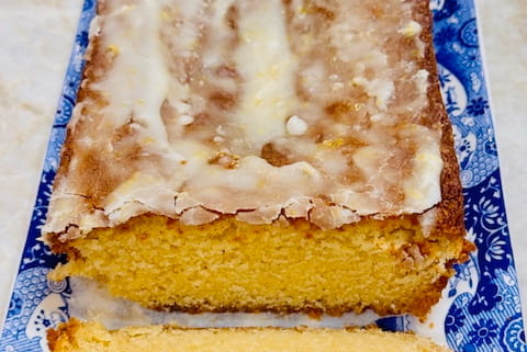 Amaretto Cake with Lemon Icing