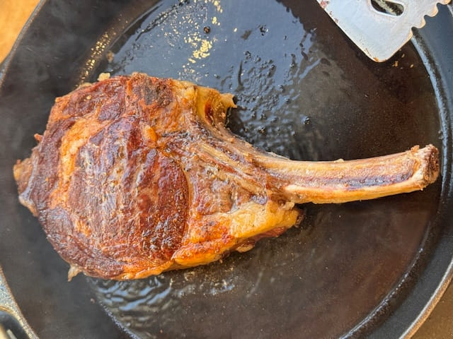 sear steak on both sides