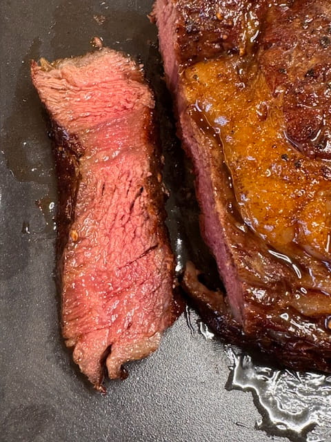 medium ribeye steak