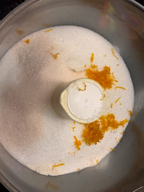dry ingredients and orange zest