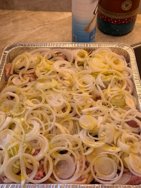 olive oil drizzled all over