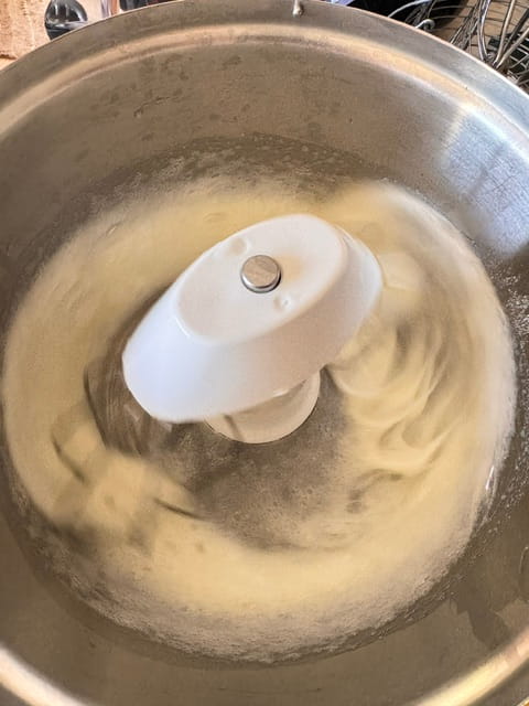 then whites get frothy and whiter