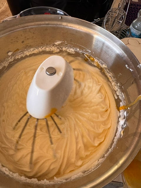 batter turns orangey color