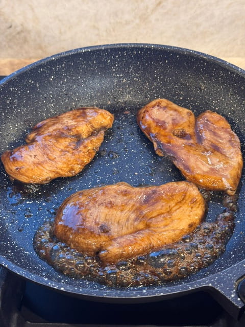 flip over and cook on the other side