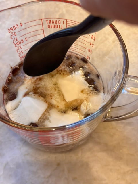 chocolate and butter look melty