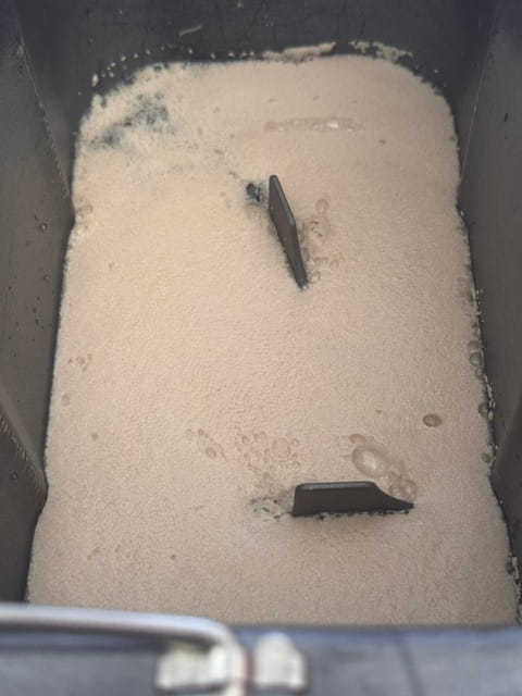 yeast, water and white sugar