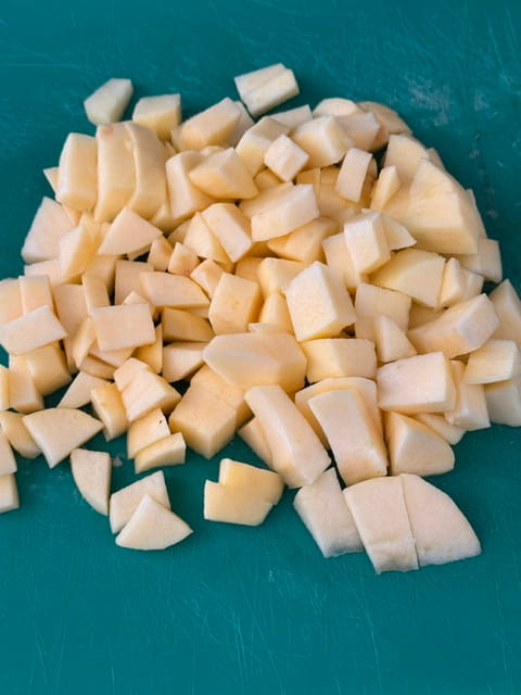 chopped apple