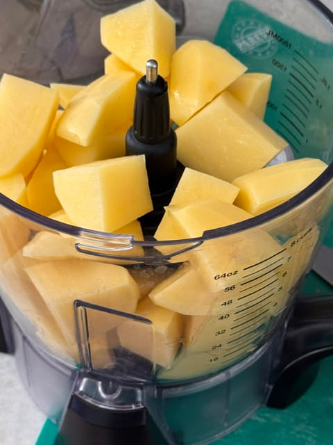 potatoes cut into chunks