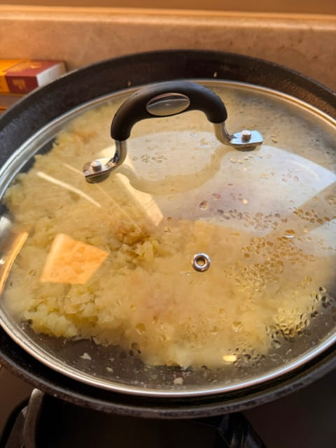 cover and cook till potatoes are fully tender