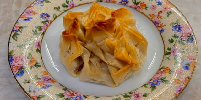 Potato and Caramelized Apple Beggar's Purses