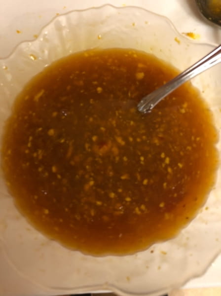 add crushed garlic and soy sauce