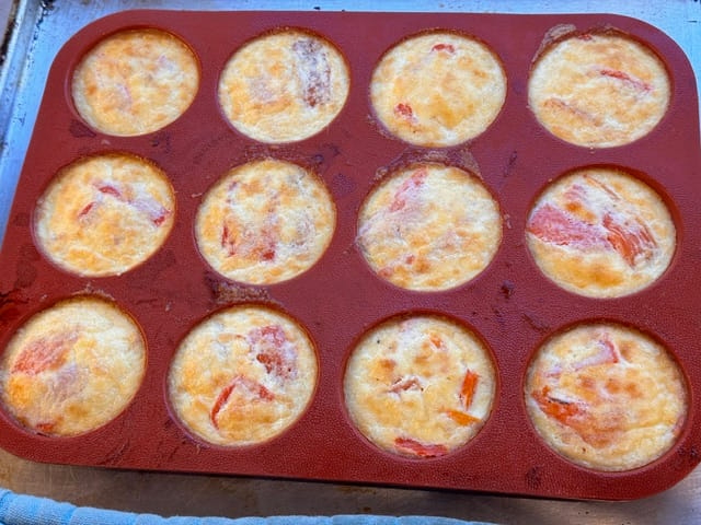 bake till light brown on top, cooked through and not jiggly