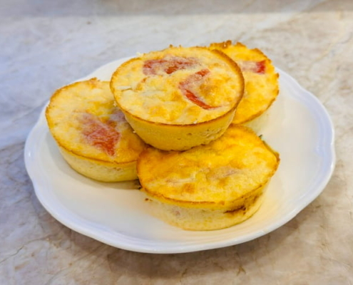 Cheesy Roasted Red Pepper Egg Bites