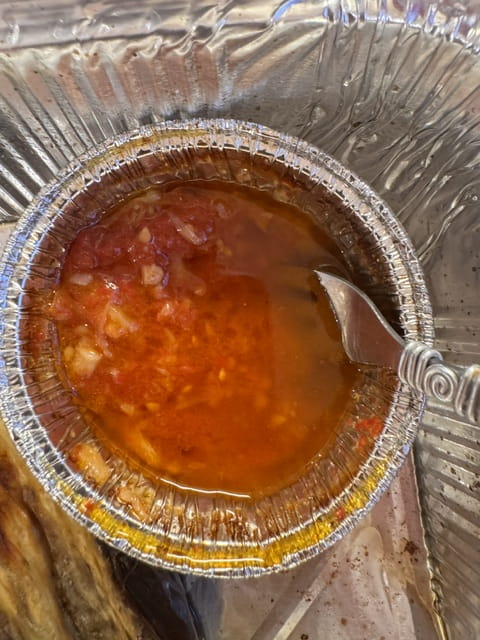 turning the tomato and garlic into a sauce
